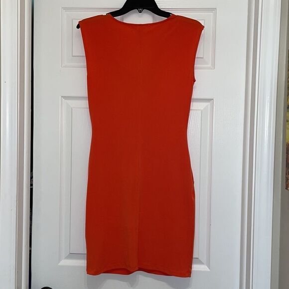 Michael Michael Kors Orange Sleeveless Knotted Waist Dress - Picture 7 of 7